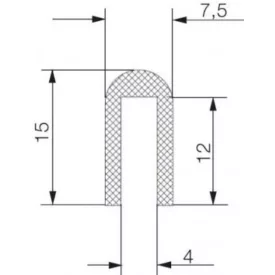 Élvédő profil 1420 / Fekete