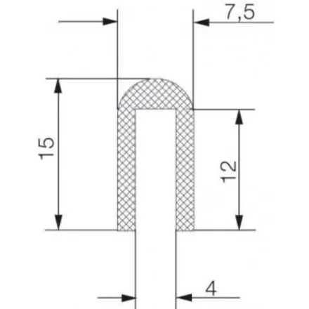 Élvédő profil 1420 / Fekete
