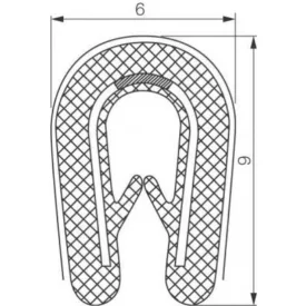Élvédő profil 5901 / Fekete