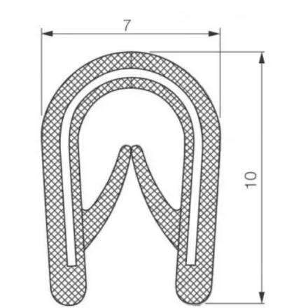 Élvédő profil 5903 / Fekete