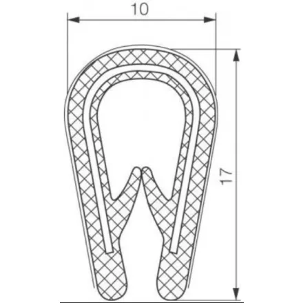 Élvédő profil 5906 / Fekete