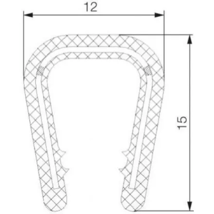 Élvédő profil 5907 / Fekete