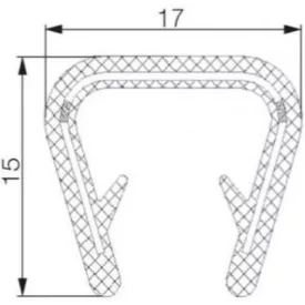 Élvédő profil 5910 / Fekete