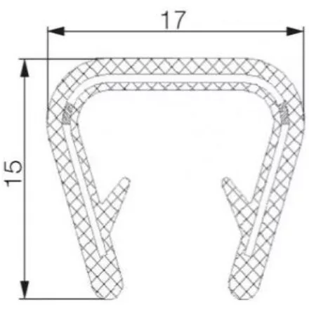 Élvédő profil 5910 / Fekete