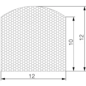 Habosított profil 7001 / Világosszürke