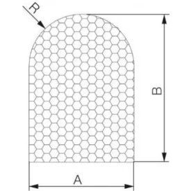 Habosított profil 7002 / Fekete