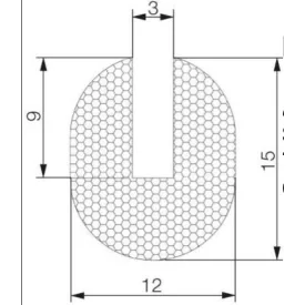 Habosított profil 7013 / Fekete