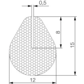 Habosított profil 7016 / Fekete