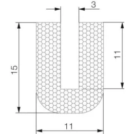 Habosított profil 7018 / Fekete
