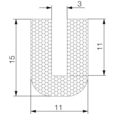Habosított profil 7018 / Fekete