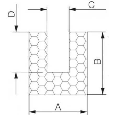 Habosított profil 7020 / Fekete
