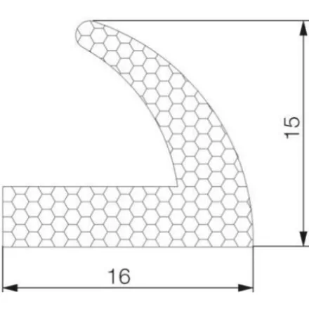 Habosított profil 7024 / Fekete
