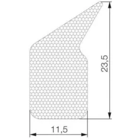 Habosított profil 7035 / Fekete