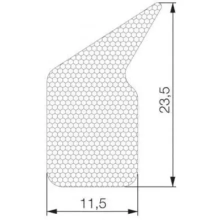 Habosított profil 7035 / Fekete