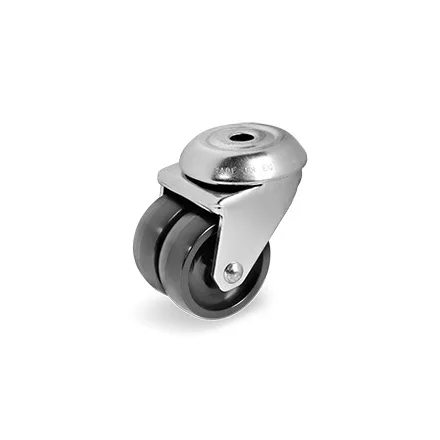 Kerék / Átmérő = 100 mm / Hátfuratos kivitelű / Beépítési mag = 127 mm / Teherbírás = 65 kg