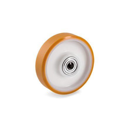 Kerék / Átmérő = 100 mm / Siklócsapágyas / Alapkerék / Teherbírás = 200 kg / Furatátmérő = 12 mm