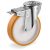 Kerék / Átmérő = 100 mm / Siklócsapágyas / Hátfuratos, fékes kivitelű / Beépítési mag = 128 mm / Teherbírás = 200 kg