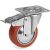 Kerék / Átmérő = 100 mm / Golyóscsapágyas / Forgó, fékes kivitelű / Beépítési mag = 128 mm / Teherbírás = 80/40 kg
