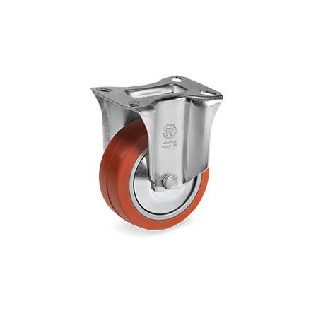 Kerék / Átmérő = 100 mm / Golyóscsapágyas / Fixtalpas kivitelű / Beépítési mag = 128 mm / Teherbírás = 80/40 kg