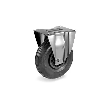 Kerék / Átmérő = 200 mm / Tűgörgős / Fixtalpas kivitelű / Műanyag Hosszbordás / Beépítési mag = 235 mm / Teherbírás = 75 kg