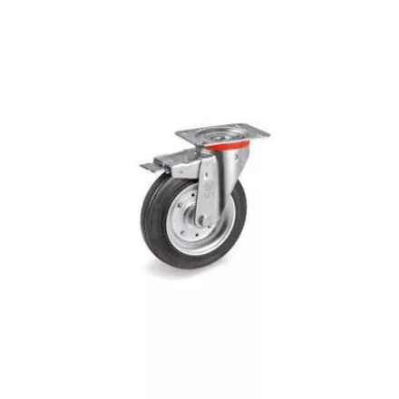 Kerék / Átmérő = 150 mm / Tűgörgős / Forgó, fékes kivitelű / Beépítési mag = 182 mm / Teherbírás = 170 kg