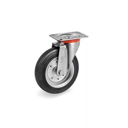 Kerék / Átmérő = 100 mm / Tűgörgős / Forgó kivitelű / Beépítési mag = 128 mm / Teherbírás = 80 kg