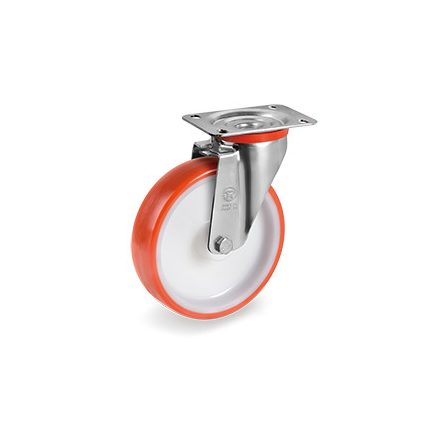 Kerék / Átmérő = 80 mm / Tűgörgős / Forgó kivitelű / Beépítési mag = 107 mm / Teherbírás = 120 kg