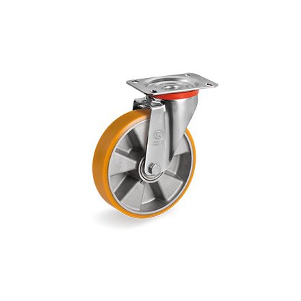 Kerék / Átmérő = 160 mm / Golyóscsapágyas / Forgó kivitelű / Beépítési mag = 199 mm / Teherbírás = 500 kg