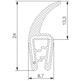 Kombinált profil 5602 / Fekete