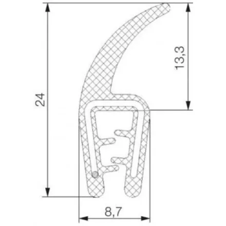 Kombinált profil 5602 / Fekete