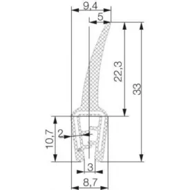 Kombinált profil 5603 / Fekete