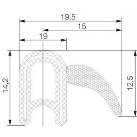 Kombinált profil 5701 / Fekete