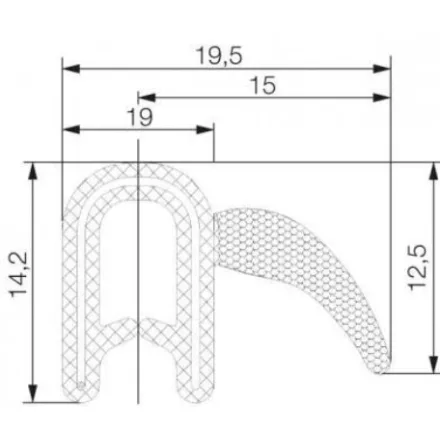 Kombinált profil 5701 / Fekete
