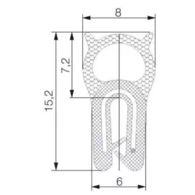 Kombinált profil 5703 / Fekete