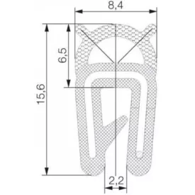 Kombinált profil 5704 / Fekete