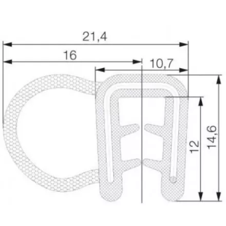 Kombinált profil 5730 / Fekete