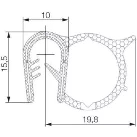 Kombinált profil 5731 / Fekete