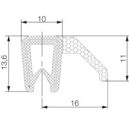 Kombinált profil 5735 / Fekete