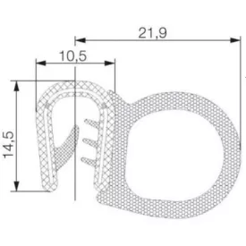Kombinált profil 6003 / Fekete
