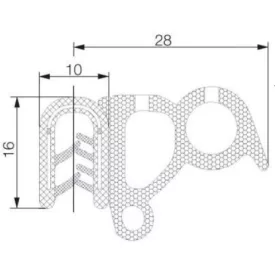 Kombinált profil 6012 / Fekete