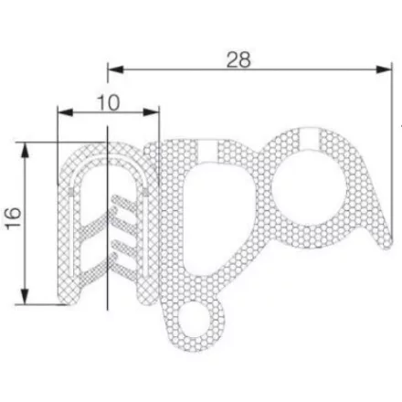 Kombinált profil 6012 / Fekete