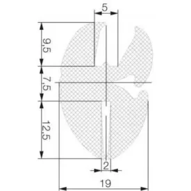 Szélvédő keret 5010 / Fekete