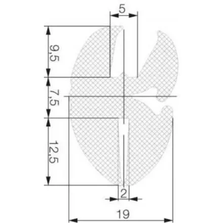 Szélvédő keret 5010 / Fekete