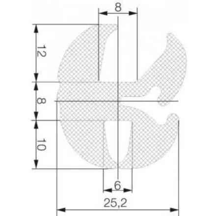 Szélvédő keret 5013 / Fekete