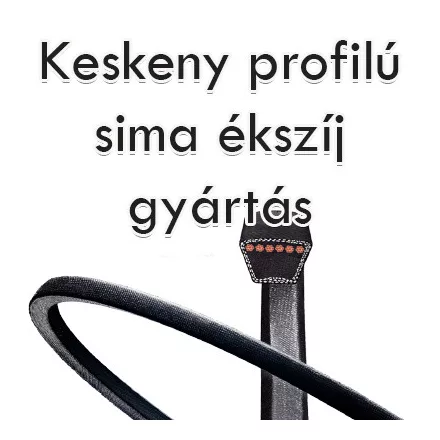 Keskeny profilú szíjak gyártása (Felirat a szíjon: profil x hosszméret)