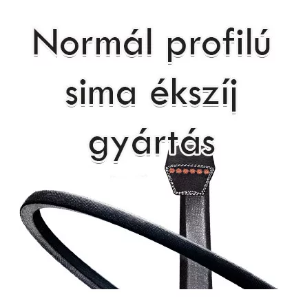 Normál profilú szíjak gyártása (Felirat a szíjon: profil x hosszméret)