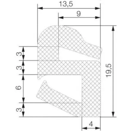 Tömítő profil 2015 / Fekete