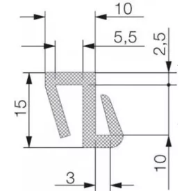 Tömítő profil 2016 / Fekete