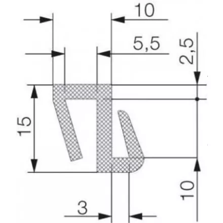 Tömítő profil 2016 / Fekete