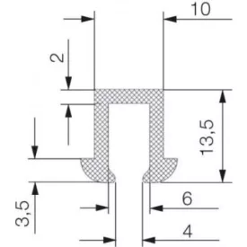Tömítő profil 2029 / Fekete